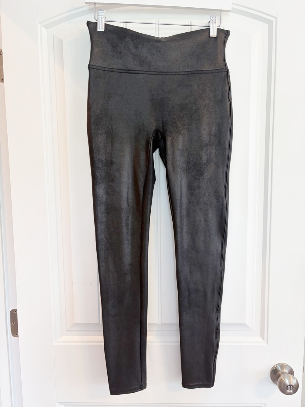 SPANX Black Faux-Leather Leggings - Sleek High-Rise